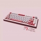 Flower Walnut Pink 104+25 PBT Dye-subbed Keycaps Set for Cherry MX Mechanical Gaming Keyboard